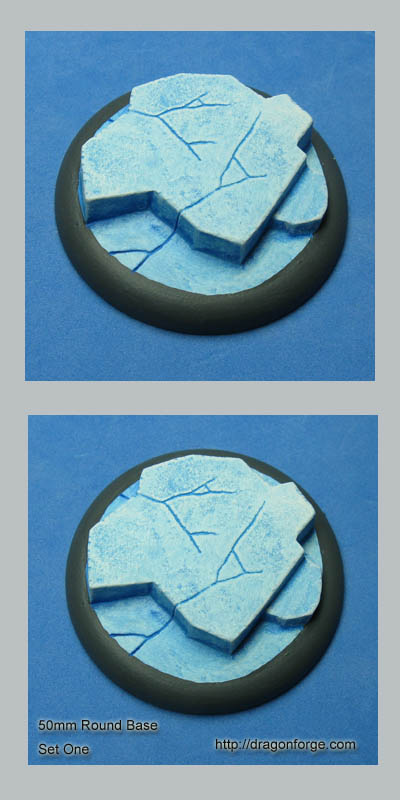 50 mm Base with Round Lip Ice Kingdoms Set One (1) Package of 1 base