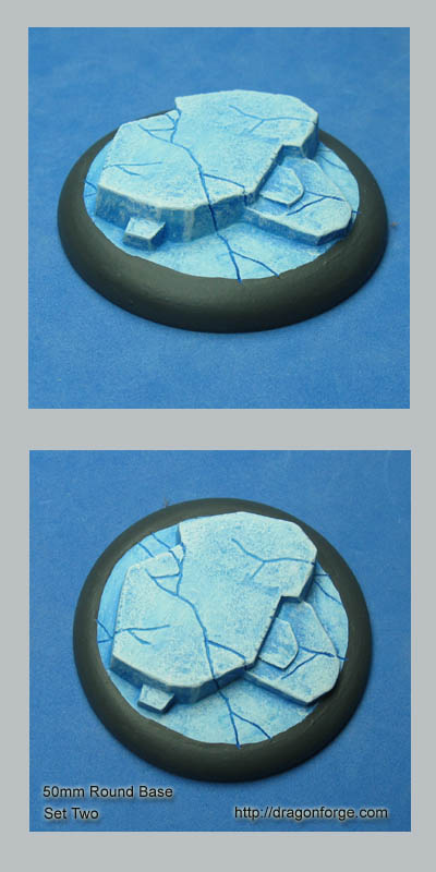 50 mm Base with Round Lip Ice Kingdoms Set Two (2) Package of 1 base