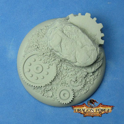 50 mm Base with Round Lip Crus Machina Steampunk Set Two (2) Package of 1 Base