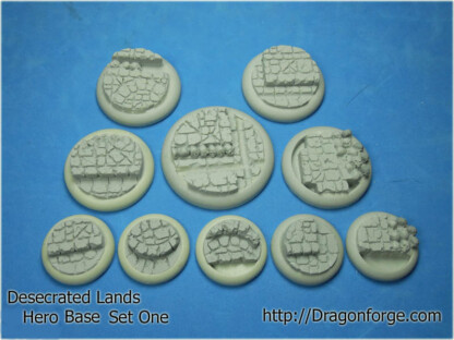 30 mm, 40 mm, 50 mm Round Lip Base Desecrated Lands Set One (1) Package of 1 Base