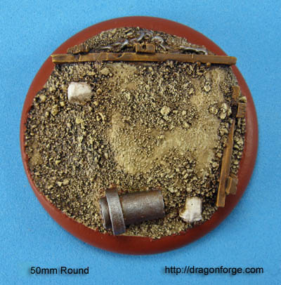 50 mm Base with Round Lip The Wastelands Set One (1) Package of 1 Base