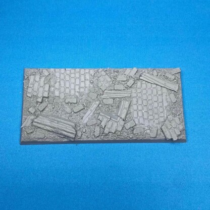 50 mm x 100 mm Square Bases Cobblestone Streets-City Ruins Set One (1) Package of 1 Bases