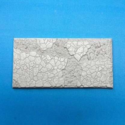 50 mm x 100 mm Square Bases Broken Wastelands Set Three (3) Package of 1 Base