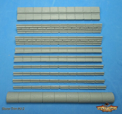 Diorama Details Stone Trim Kit Set Two (2) Diorama Details Stone Trim Kit Set Build It Bits Set Two (2) Stone Trim Detail Strips Set contains 10 parts to create your own  bases and diorama projects.