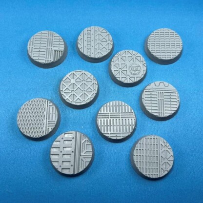 S.H.I Ships Hold Interior 28 mm Base Set One (1) S.H.I. Ships Hold Interior Tech-Deck 28 mm Round Base Set One (1) Package of 10 bases