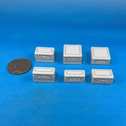 Diorama Details Build It Bits Small Cargo Boxes Assortment Set One(1) Set of six small cargo boxes