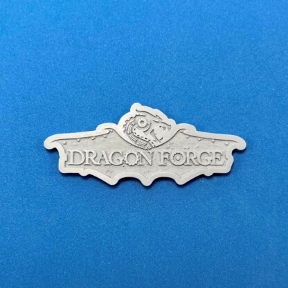 Dragon Forge Design Logo Badge Dragon Forge Design Logo Badge Show your Support for Dragon Forge Design and help with the development of new products. Buy one and paint it  up and attach it to a favorite item Badge is 3.0 Inches / 75 mm wide Includes 1 Badge and 2 Pin Backs