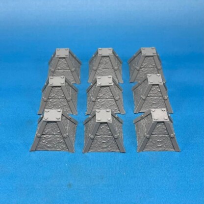Reinforced Dragons Teeth Terrain Set Size 1"x1"x1" Package of 9 pieces
